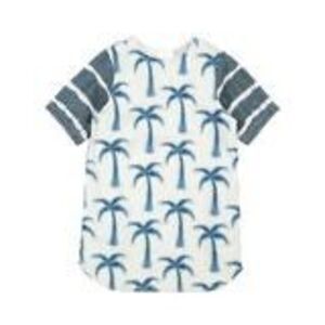 NWT Stella McCartney Kids denim dress with a palm tree print.  Size 14